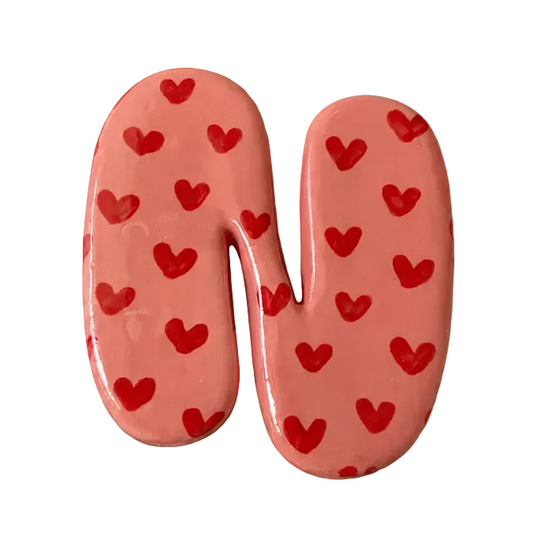 Lettres bicolores: Rouge et Rose