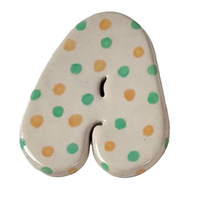 Lettres bicolores: Jaune et Vert