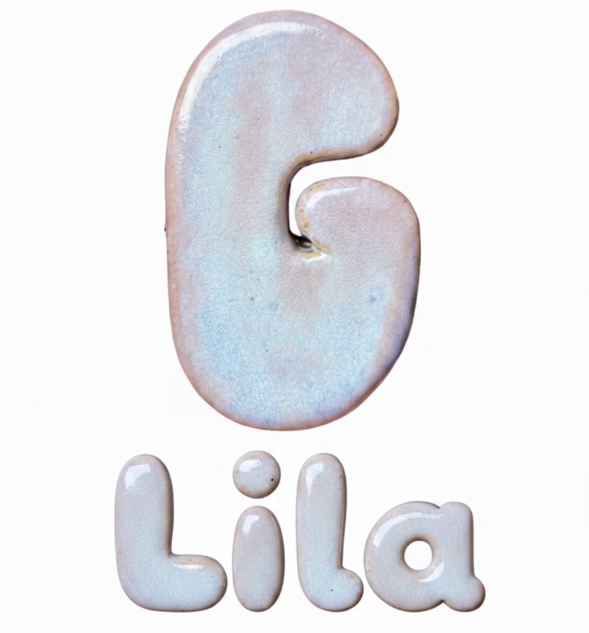 Lettres avec émail spécifique