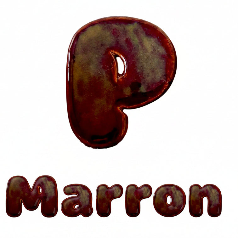 Lettres avec émail spécifique